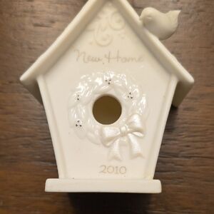 Hallmark 2010 Cream Birdhouse Ornament
